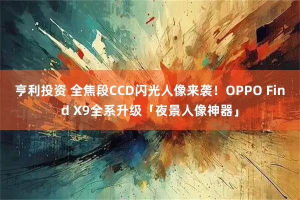 亨利投资 全焦段CCD闪光人像来袭！OPPO Find X9全系升级「夜景人像神器」