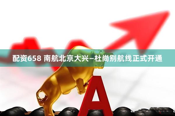 配资658 南航北京大兴—杜尚别航线正式开通